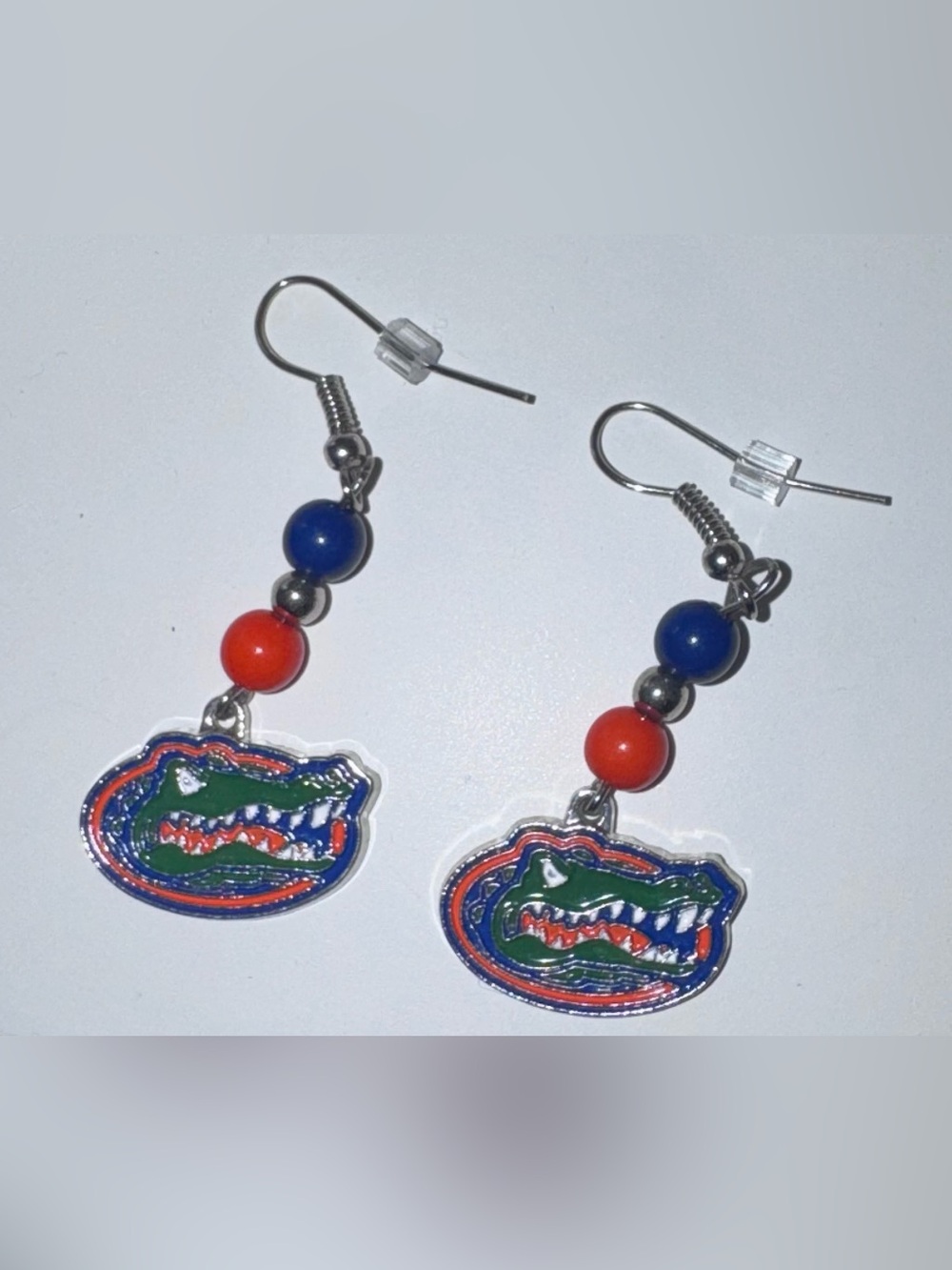 Florida Gators Orange & Blue Beaded Drop Earrings